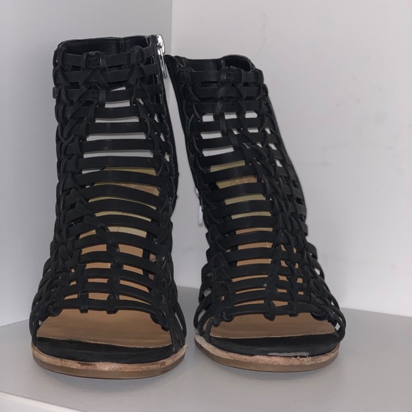 Dolce Vita Black Caged Bootie - Picture 2 of 3